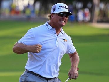 Charley Hoffman after sinking the winning putt in Mexico